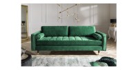 Zoom sur le canapé dans la configuration canapé et pouf KOLIRI vert