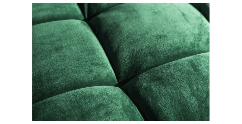 Zoom sur les motifs du canapé et pouf KOLIRI vert