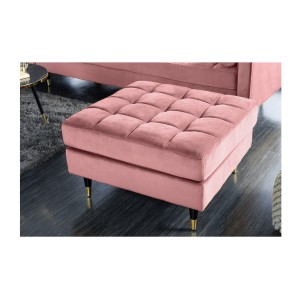 Zoom sur le pouf pour la configuration du canapé et pouf KOLIRI rose poudré