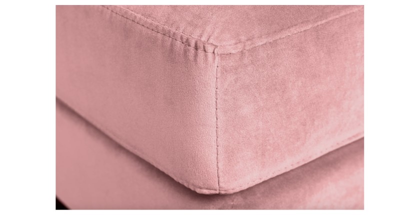Zoom sur la tranche du pouf pour la configuration du canapé et pouf KOLIRI rose poudré