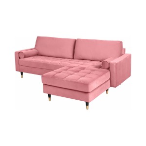 Canapé et pouf KOLIRI rose poudré