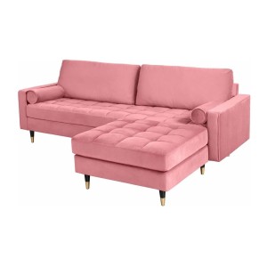 Canapé et pouf KOLIRI rose poudré