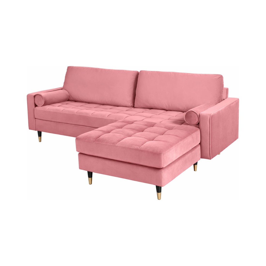 Canapé et pouf KOLIRI rose poudré