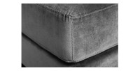 Zoom sur la tranche du pouf pour la configuration du canapé d'angle et pouf KOLIRI gris