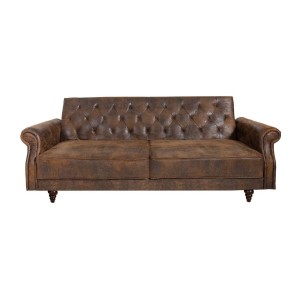 Canapé droit convertible MILES marron