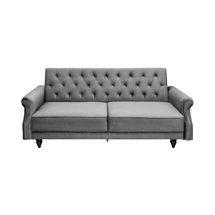 Canapé droit convertible MILES gris