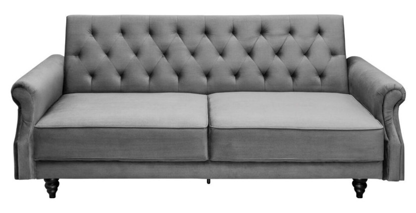 Canapé droit convertible MILES gris