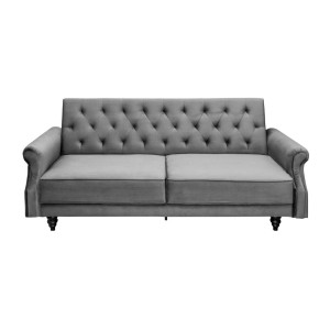 Canapé droit convertible MILES gris