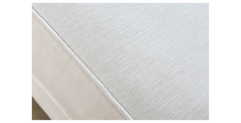 Zoom sur la texture du canapé droit convertible MILES blanc