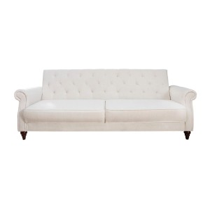 Canapé droit convertible MILES blanc