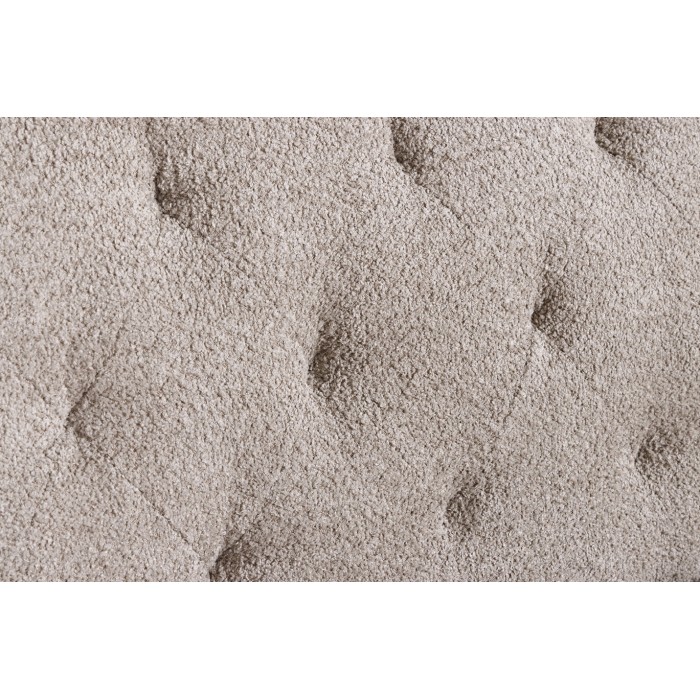 Rechte slaapbank MILES beige – Klassieke stoffen bank met bouclé stof en massief houten structuur