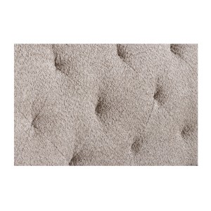 Zoom sur le motif du canapé convertible droit en tissu bouclette beige de la collection MILES