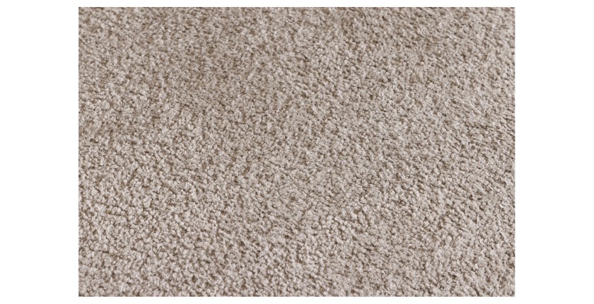 Zoom sur la texture du canapé convertible droit en tissu bouclette beige de la collection MILES