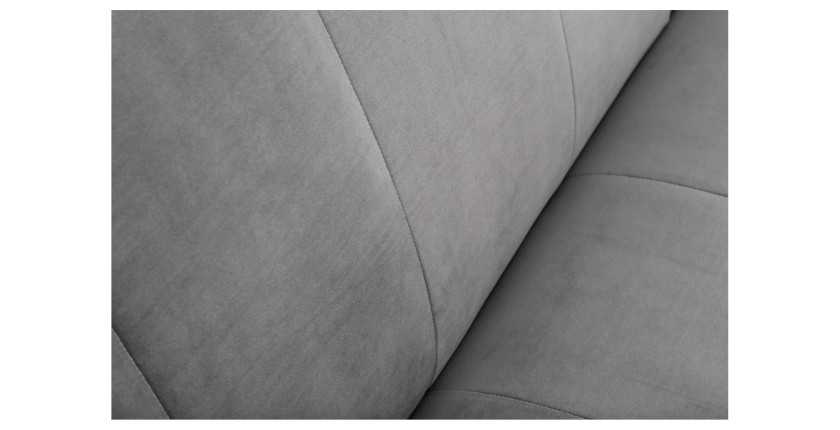 Zoom sur la texture du canapé droit convertible DANNA gris