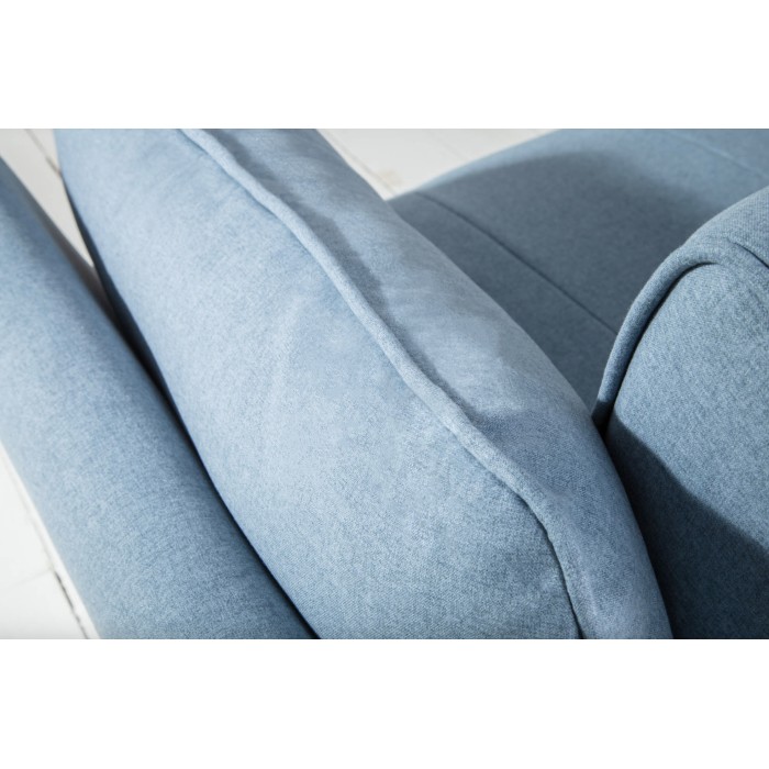 Divano dritto DANNA azzurro chiaro – Divano scandinavo trasformabile in tessuto
