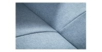 Zoom sur la texture du canapé droit convertible DANNA bleu