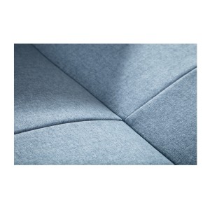 Zoom sur la texture du canapé droit convertible DANNA bleu