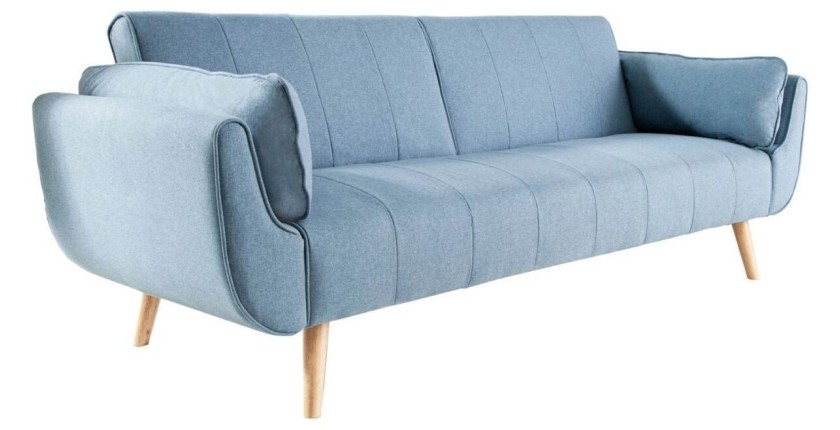 Canapé droit convertible DANNA bleu