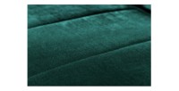 Zoom sur la texture du canapé droit convertible DANNA vert émeraude