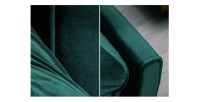 Zoom sur les détails du canapé droit convertible DANNA vert émeraude
