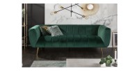 Canapé droit NORA vert émeraude mis en situation