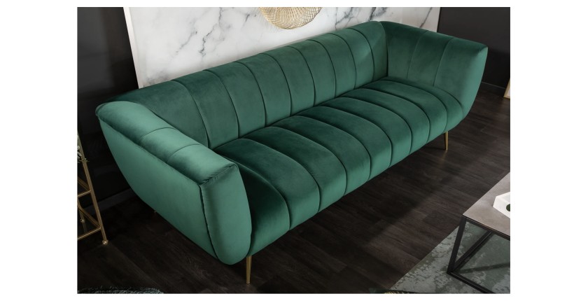 Canapé droit NORA vert émeraude vu de haut