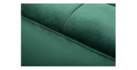 Zoom sur les coutures du canapé droit NORA vert émeraude