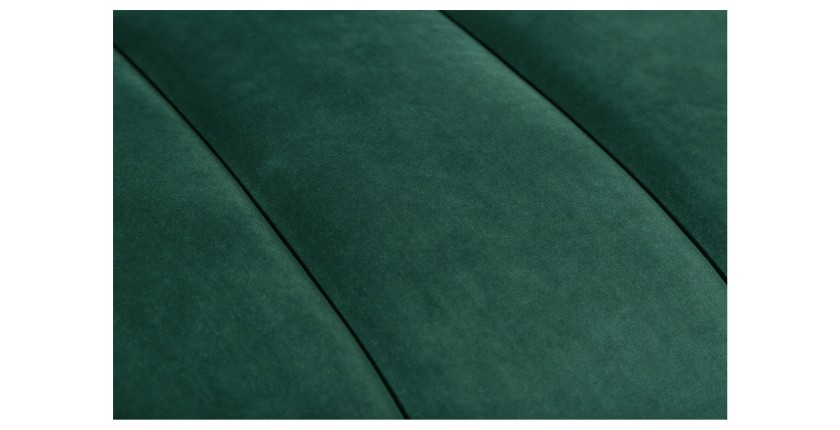 Zoom sur la texture du canapé droit NORA vert émeraude