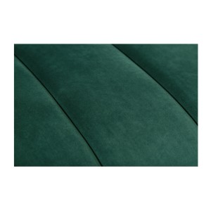 Zoom sur la texture du canapé droit NORA vert émeraude