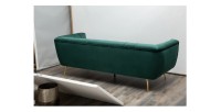 Canapé droit NORA vert émeraude vu de dos