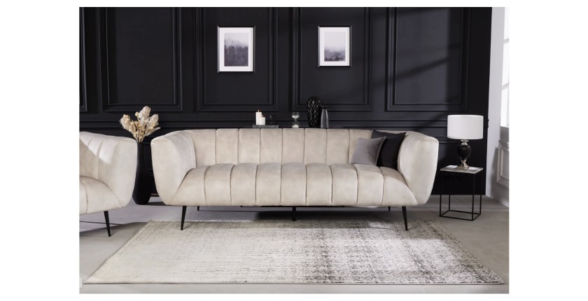 Canapé droit DANNA blanc vu de face