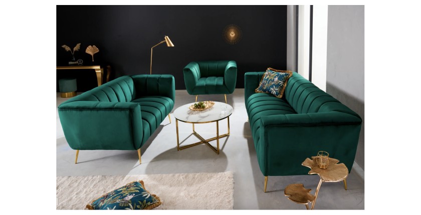 Canapé droit NORA vert en 165cm avec les autres modèles