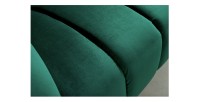 Zoom sur la texture du canapé droit NORA vert en 165cm