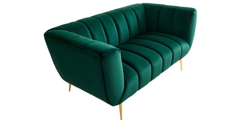 Canapé droit NORA vert en 165cm