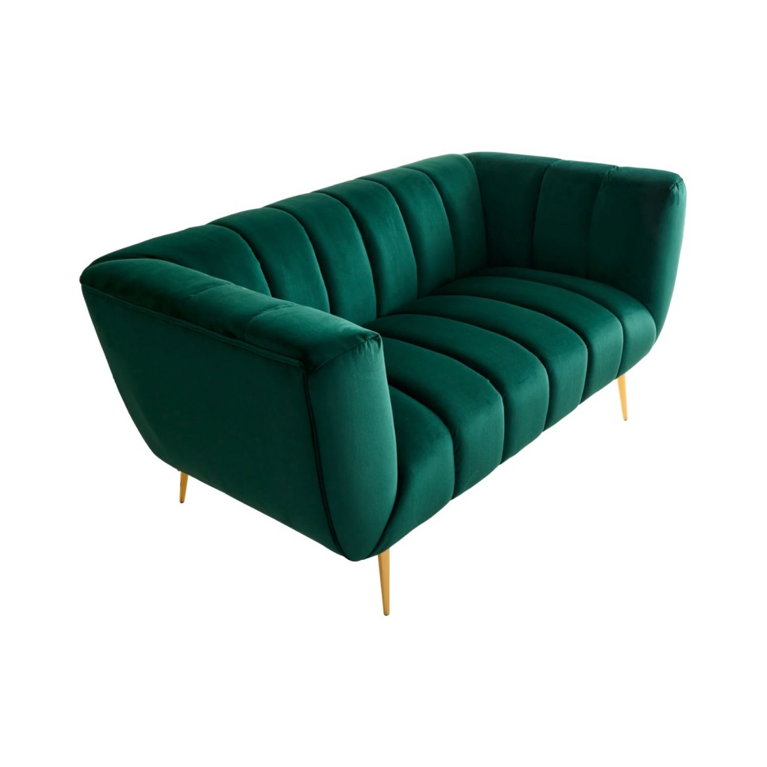 Canapé droit NORA vert en 165cm