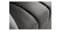 Zoom sur la texture du canapé droit NORA gris en 165cm