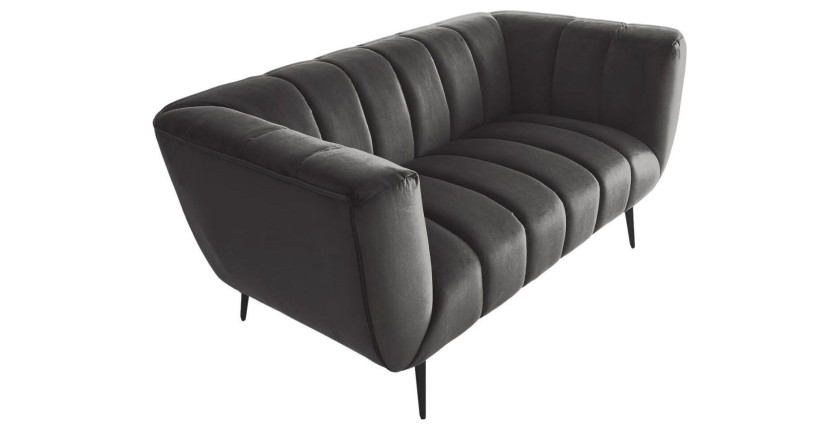 Canapé droit NORA gris en 165cm