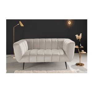 Canapé droit NORA blanc en 165cm vu de face