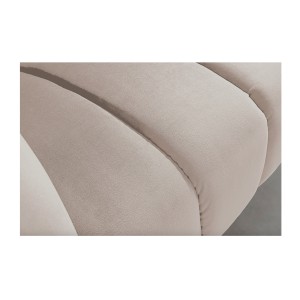 Zoom sur la texture du canapé droit NORA blanc en 165cm