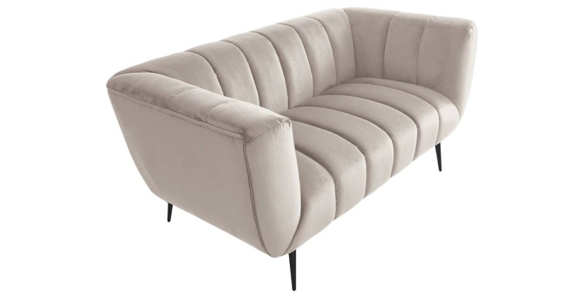 Canapé droit NORA blanc en 165cm