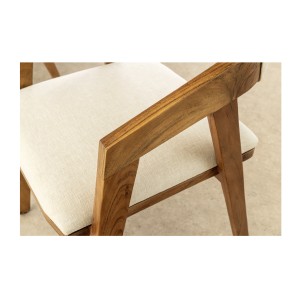 copy of Set von 2 YUMENA Stühlen – Rostfarbener Stoff – Metallbeine – Kompaktes Design – Warme und moderne Eleganz