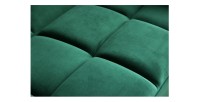 Zoom sur la texture du canapé droit convertible NEVISI vert émeraude