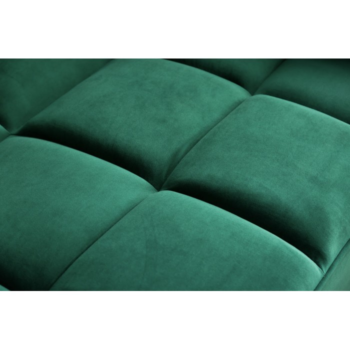 Sofá derecho NEVISI verde esmeralda – Sofá escandinavo convertible en terciopelo