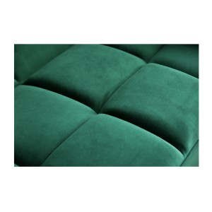 Zoom sur la texture du canapé droit convertible NEVISI vert émeraude