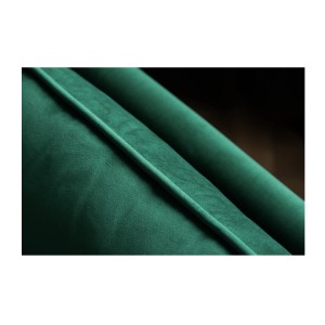 Zoom sur la couture du canapé droit convertible NEVISI vert émeraude