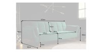 Dimensions du canapé droit convertible NEVISI vert émeraude