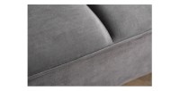 Zoom sur le bas du canapé droit convertible NEVISI gris