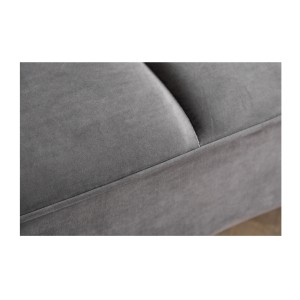Zoom sur le bas du canapé droit convertible NEVISI gris