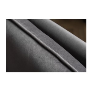 Zoom sur les coutures du canapé droit convertible NEVISI gris