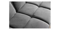 Zoom sur la texture du canapé droit convertible NEVISI gris